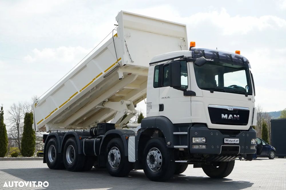 MAN TGS 35.400 / 8X4 / BASCUNĂ CU 2 LATE / HIDROBORTA / BORDMATIC / AUTOMAT / EURO 5 EEV - 5