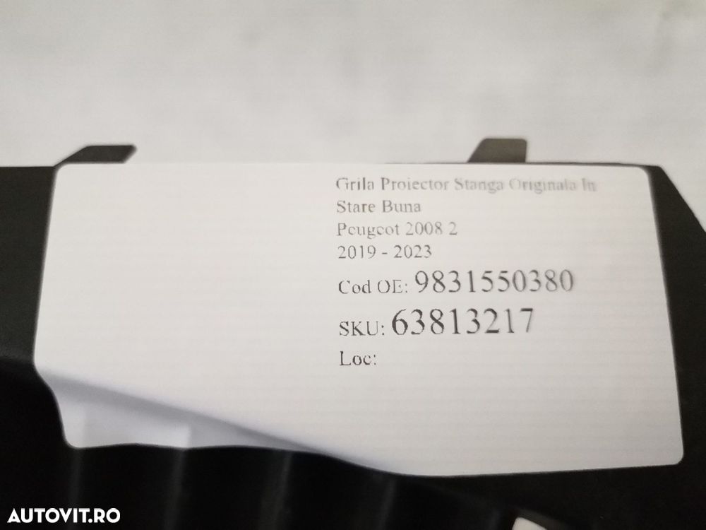 Grila Proiector Stanga Originala In Stare Buna Peugeot  2008 2 [2019 - - 7