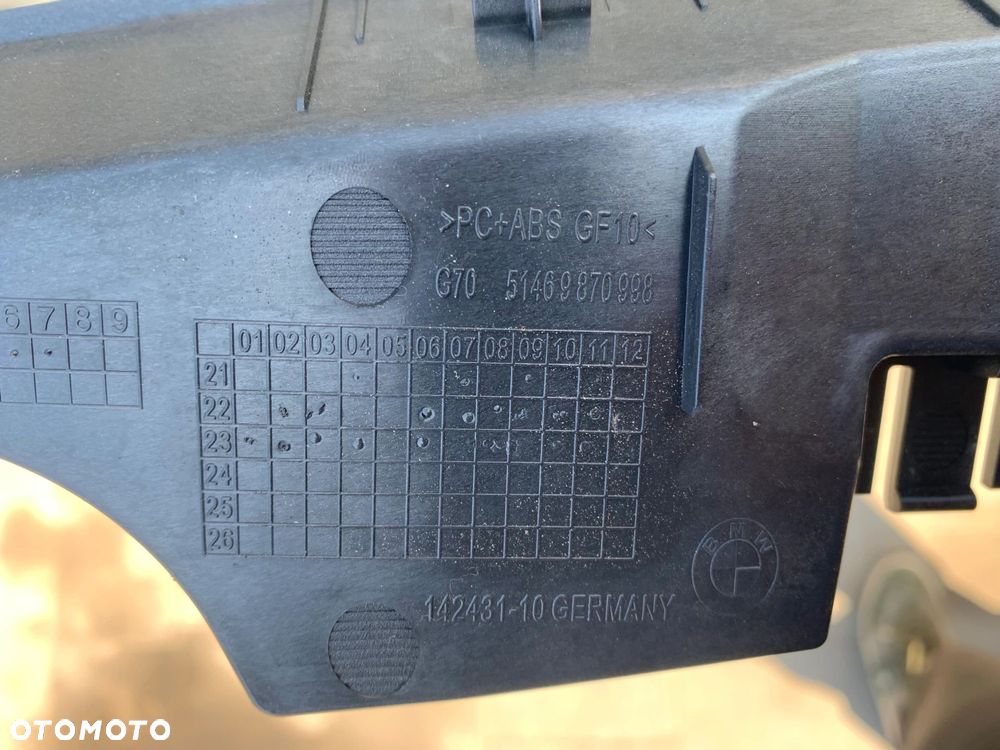 PÓŁKA TYLNA ROLETA ELEKTRYCZNA PODSZYBIE BMW 7 G70 ALCANTARA 5A20E41 - 16