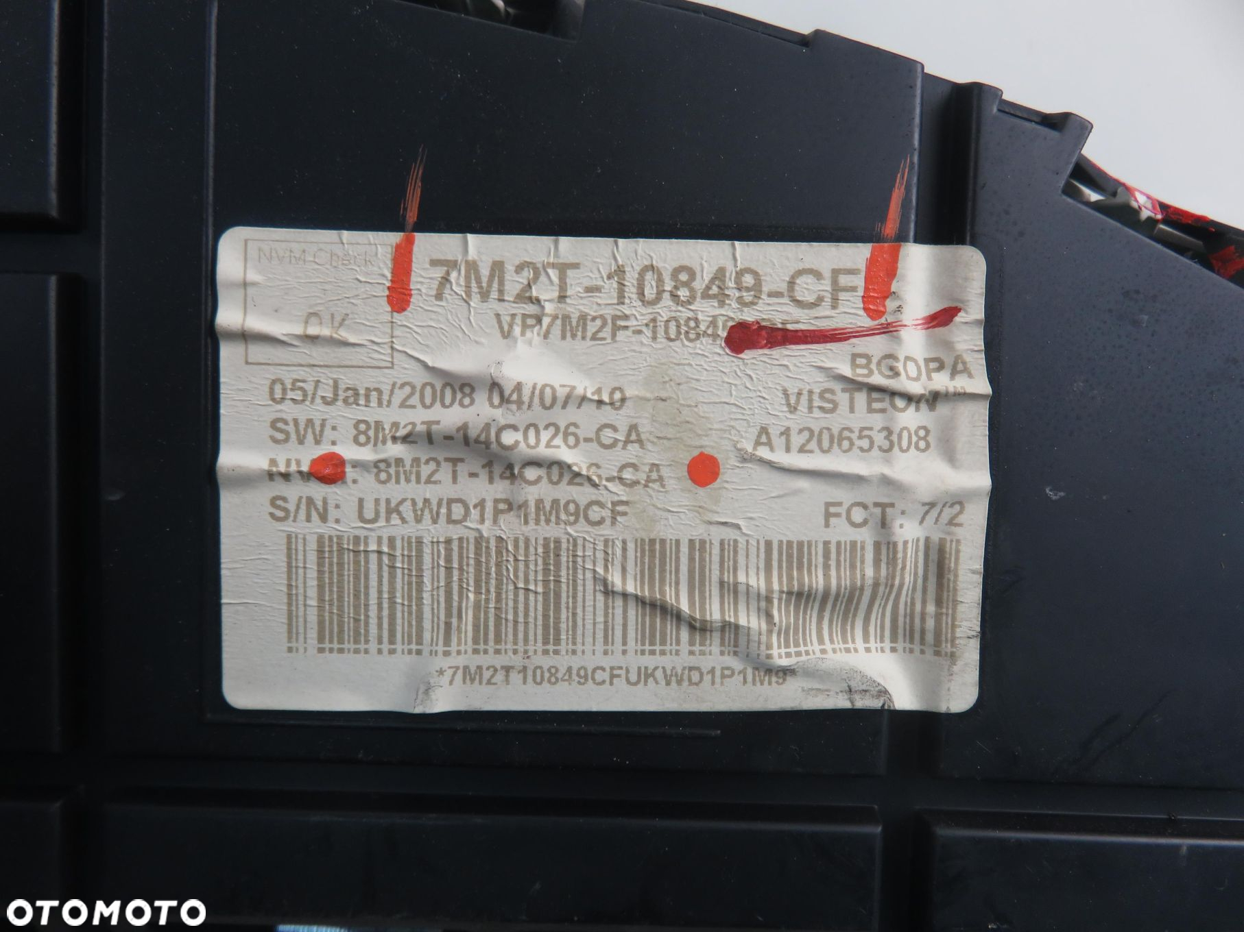 LICZNIK FORD S-MAX I (WA6) 1.8 TDCi 125 - QYWA 7M2T10849CF 8M2T14C026CA - 5