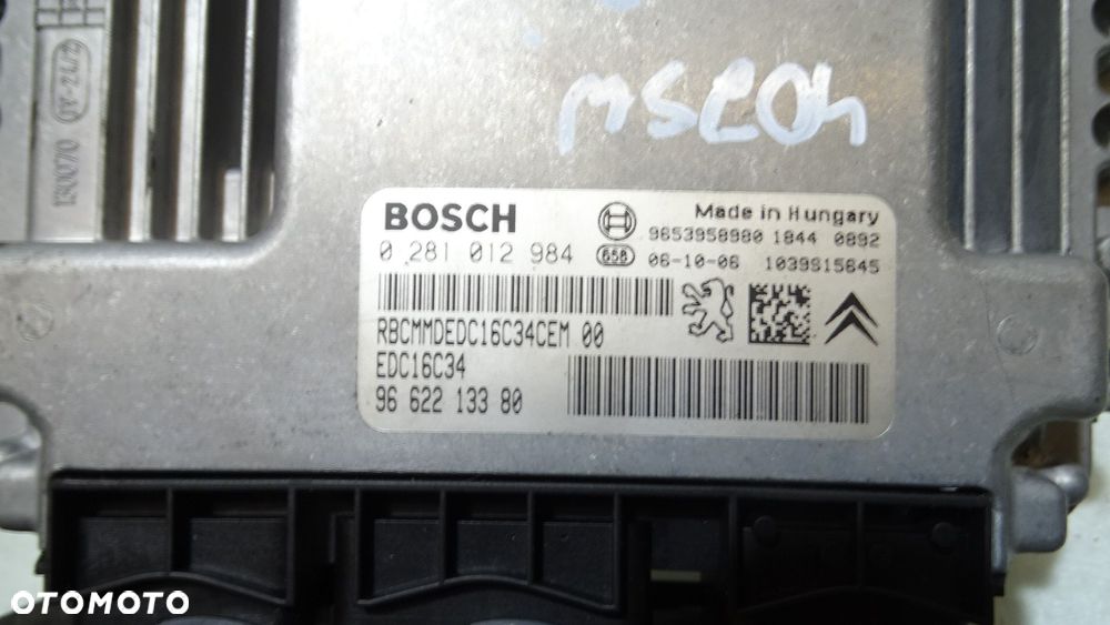 KOMPUTER SILNIKA PEUGEOT 407 1.6 0281012984 9662213380 - 2