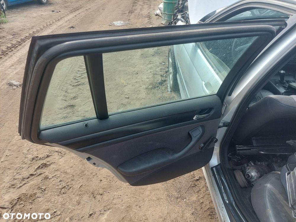 DRZWI KOMPLETNE LEWY TYŁ BMW E46 LIFT 316i 354/7 SREBRNE KOMBI TOURING - 7