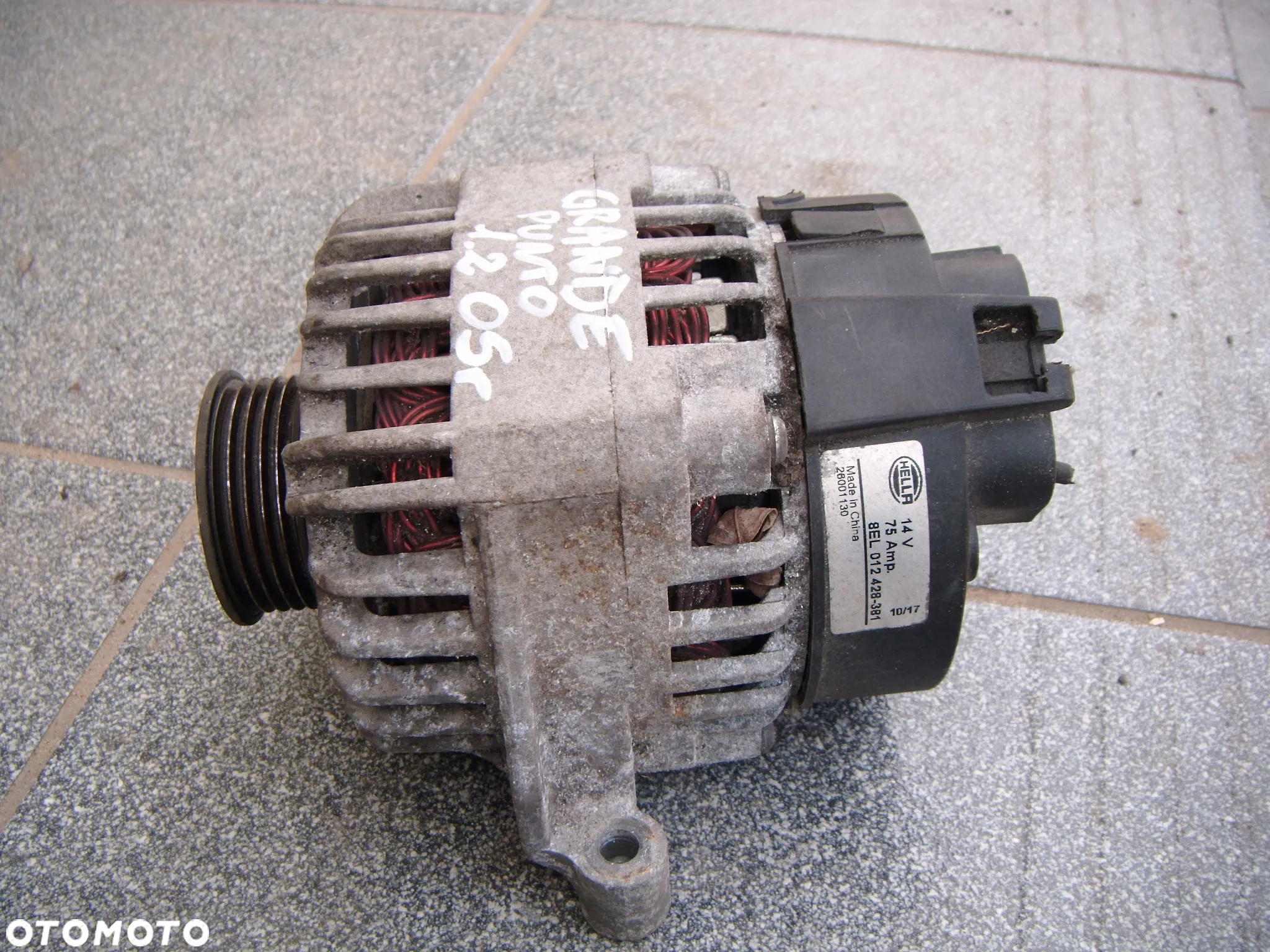 fiat grande punto 05r 1.2 alternator 8el012428-381 - 2