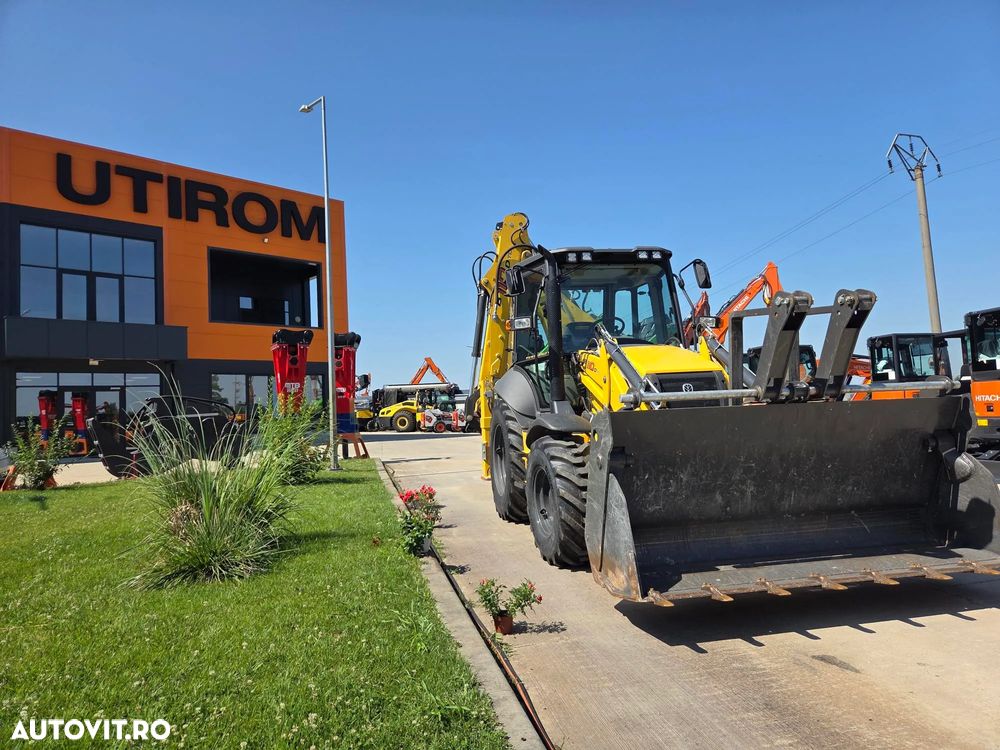 New Holland EX DEMO, 184h, B100D, FULL OPTION, 120CP, cutie automata POWERSHIFT, brat excavare extensibil cu inst picon pe el, MICHELIN, cupa multifunctionala 4x1, FURCI, Aer cond, Certificat CE, posibilitate leasing 4 ani-PROMOTIE 75.900 EUR+Tva - 3