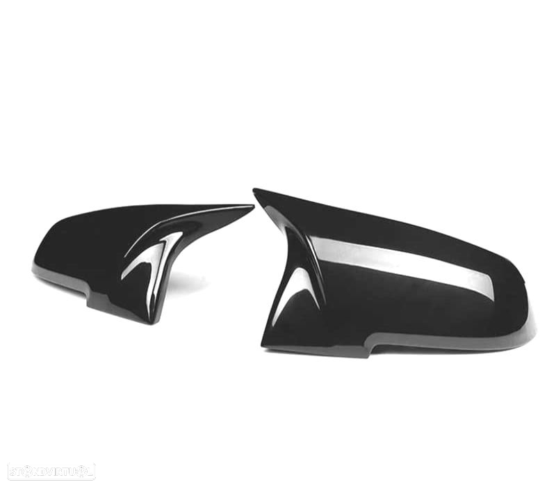 CAPAS DE ESPELHOS RETROVISORES BMW F30 F32 F20 F31 F33 F36 F22 E84 PRETO BRILHANTE LOOK M - 3