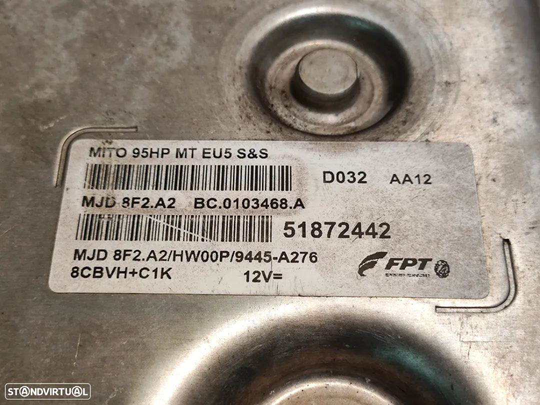 CENTRALINA ECU MOTOR FPT ALFA ROMEO 51872442 955AXP1A 955AYC1A ALFA ROMEO MITO 955 1.3 MULTIJET - 7