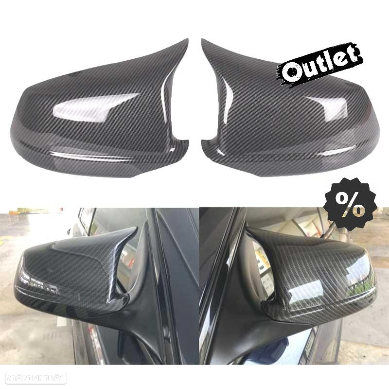 C010441C1 CAPAS ESPELHOS RETROVISORES BMW F10 F11 F18 11-13 CARBONO LOOK M - 7
