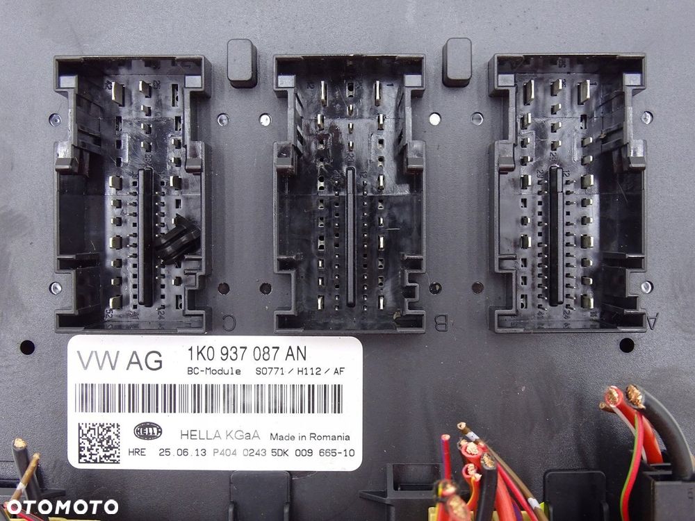 MODUŁ STEROWNIK BCM KOMFORTU SKODA SUPERB II 2 3T 1K0937087AN - 4