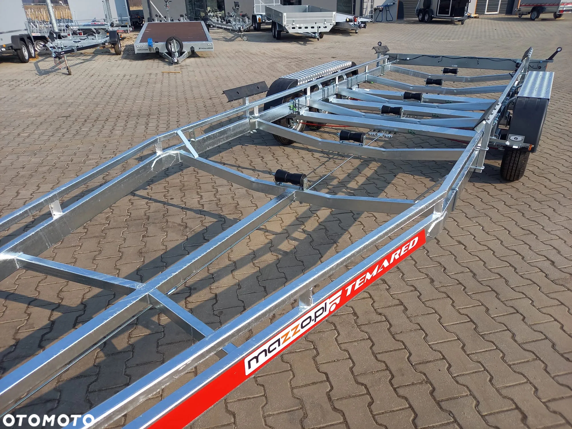 TEMARED Dostawa przyczepa podłodziowa DMC3500kg pod łódź 9 m! POSZERZANA, WODOSZCZELNE ŁOŻYSKA, TRZYOSIOWA - 21