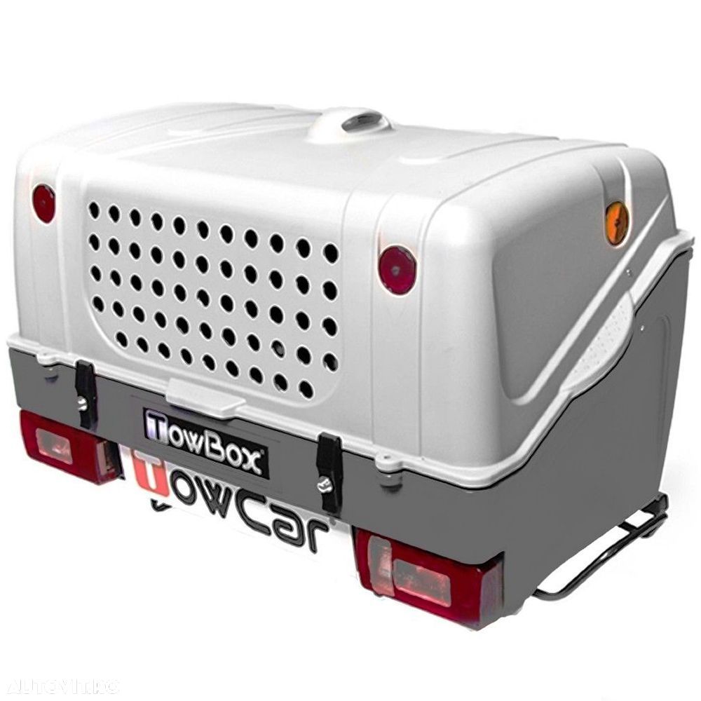 Cutie portbagaj pe carligul de remorcare Towbox V1 DOG Gri + TBA0004 - 1