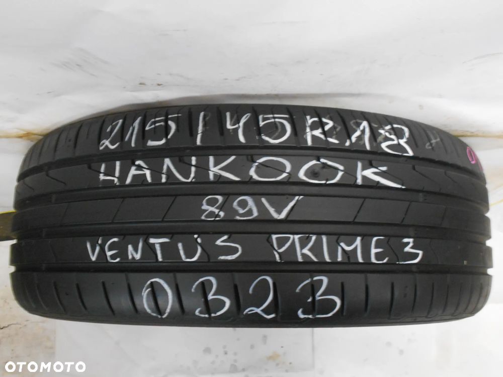 OPONA POJEDYNKA 215/45R18 HANKOOK VENTUS PRIME 3 DOT 0323 8MM - 1