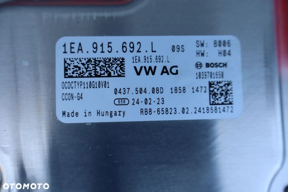 MODUŁ KONWERTER STEROWNIK ŁADOWARKA AKUMULATORA WYSOKIEGO NAPIĘCIA VW ID.4 ID4 ID3 ID.3 SKODA ENYAQ 1EA915692L 1EA915692M - 5