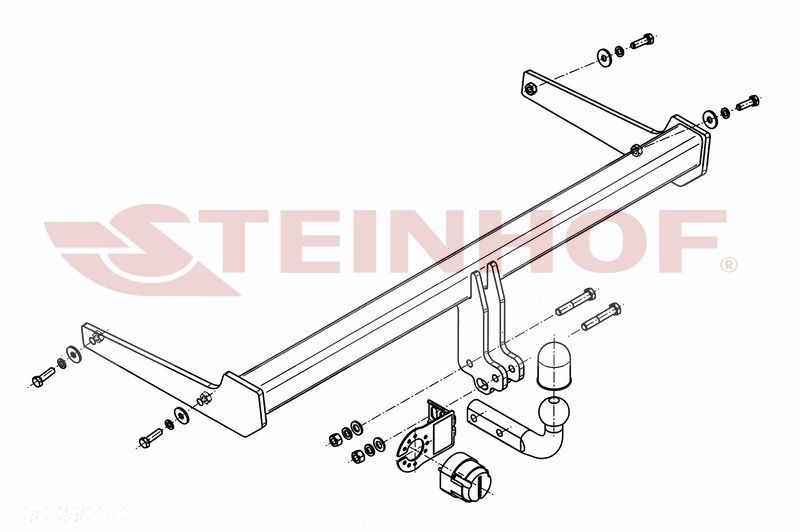 Hak Holowniczy + WIĄZKA 7PIN + MODUŁ do Volkswagen Passat B7 Sedan / Kombi od 2010 do 2014 - 3
