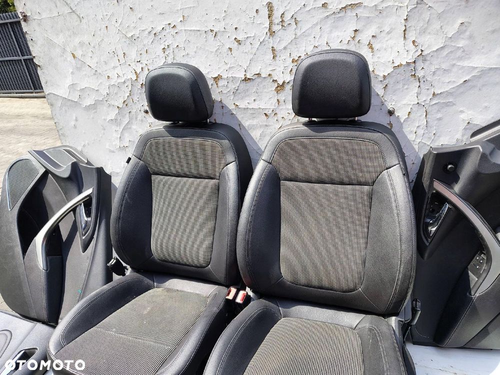 FOTEL FOTELE BOCZKI KANAPA KOMPLET CZARNE PÓŁSKÓRA OPEL ASTRA 4 IV J KOMBI - 8