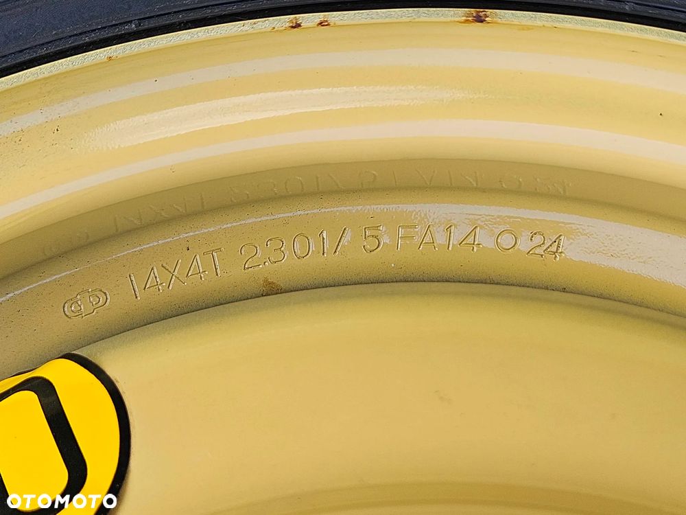 Koło Dojazdowe Dojazdówka Zapasowe Zapasówka 4x100 T115/70 D14 88M Toyota Yaris I 1 Honda - 18