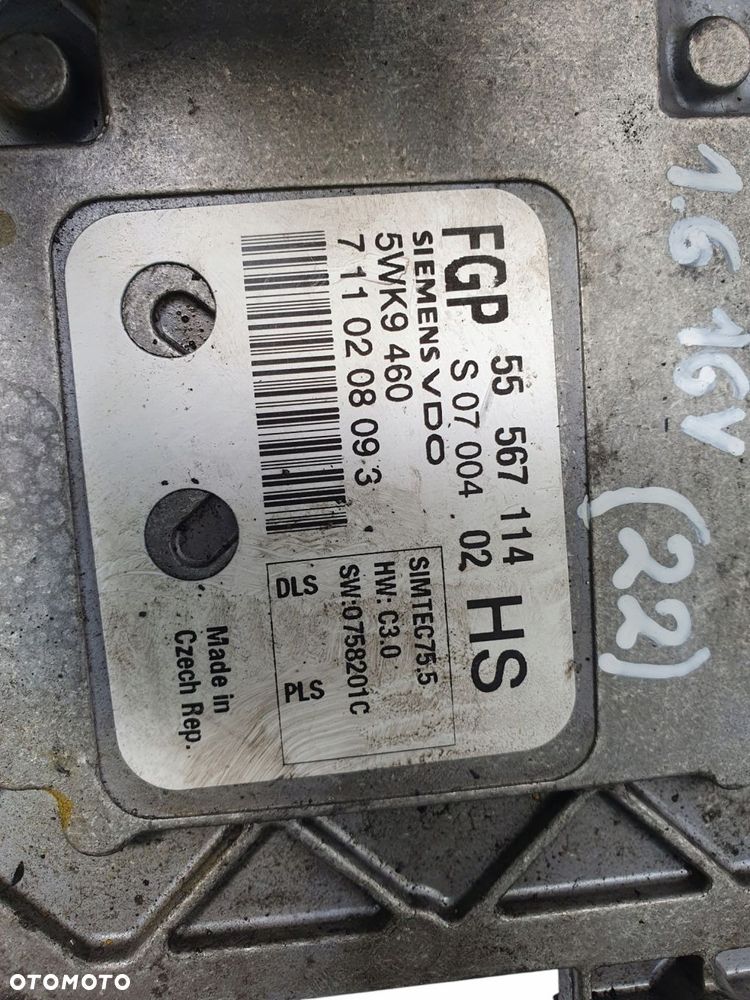 STEROWNIK SILNIKA Opel Astra III H 1.6 16V komputer 55567114 HS - 2
