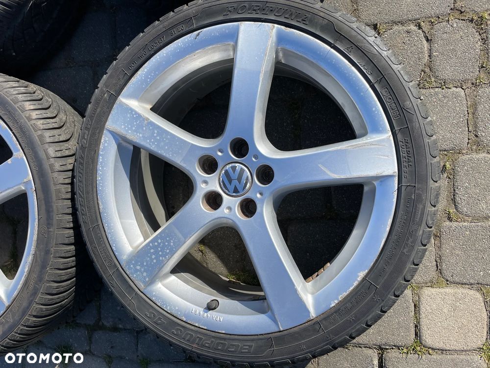 VW POLO SKODA FABIA SEAT IBIZA FELGI ALUMINIOWE ET38 KOŁA opony 5x100 205/40/17 nowe - 7