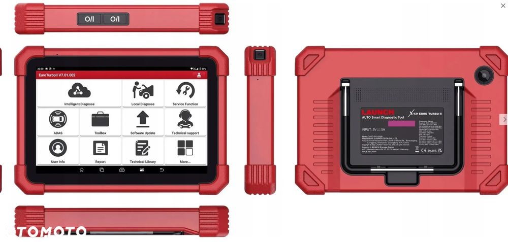 LAUNCH X-431 EURO TURBO II Tester Diagnostyczny CAN FD 128GB Certyfikat - 7