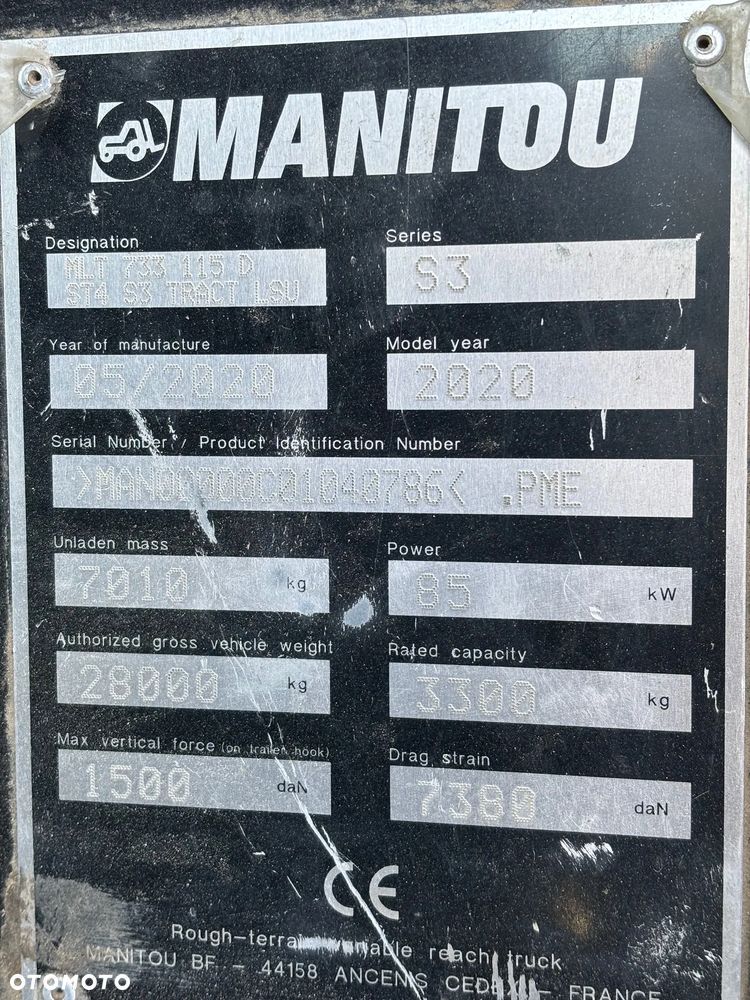Manitou MLT 733 115 D ST4 S3 TRACT LSU - 14