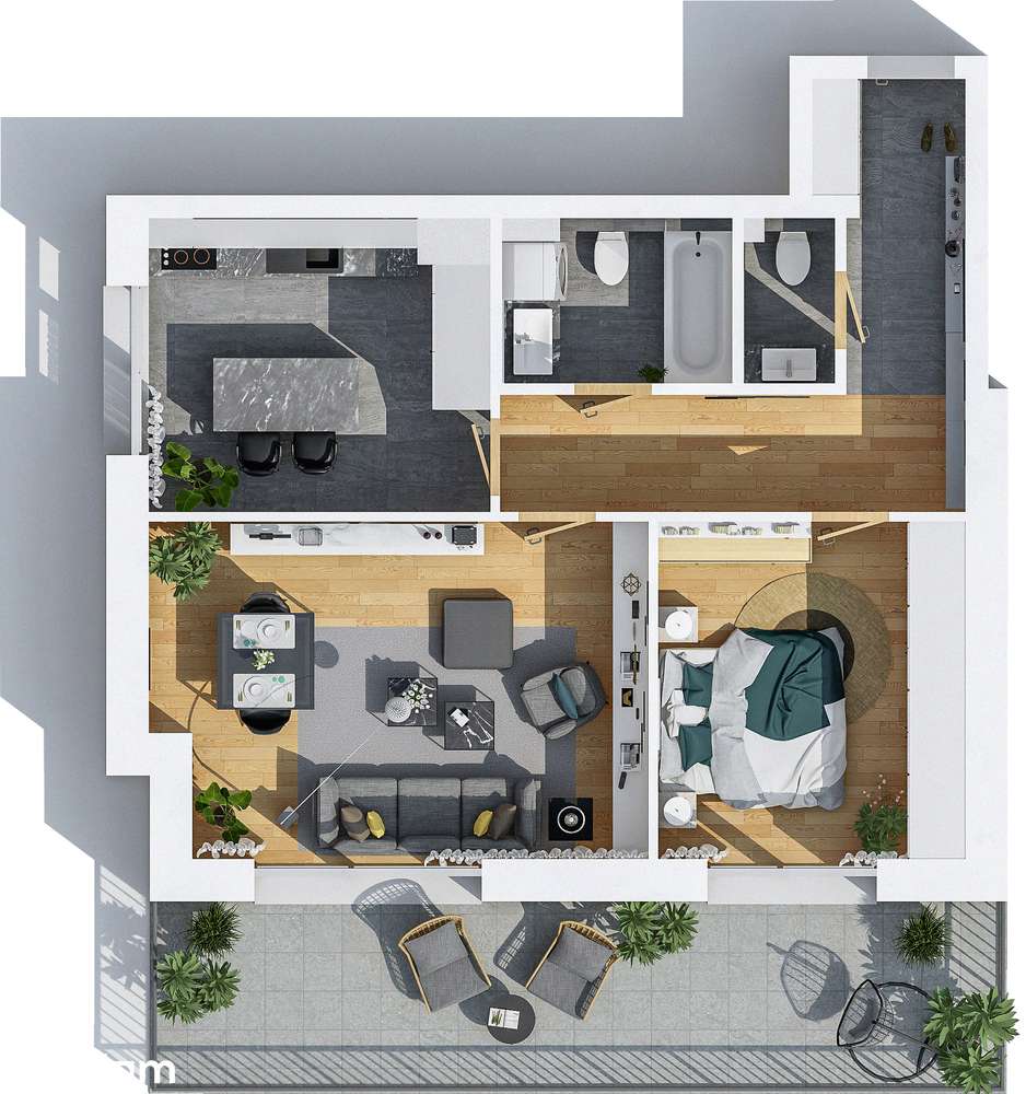 2-pokojowe mieszkanie | 56 m2 | Balkon - Pełny obrazek: 4/26
