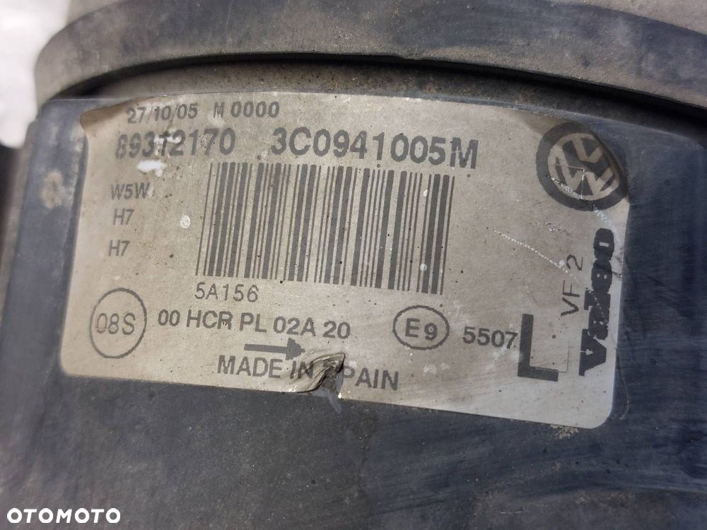 LAMPA LEWY PRZÓD VOLKSWAGEN PASSAT B6 EU 3C0941005M ID: 238299 - 4