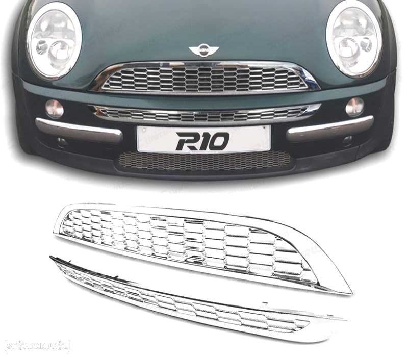 GRELHA FRONTAL MINI COOPER S 04-06 CROMADA - 1