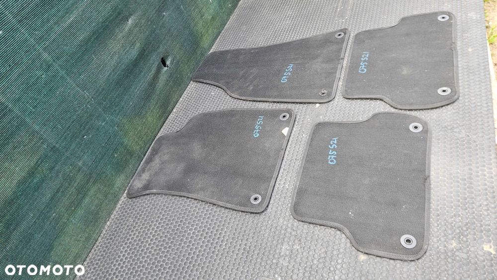 Dywaniki Wycieraczki Wykładzina Czarne Welur Europa Komplet Audi A4 B6 B7 Seat Exeo Sedan Kombi - 32