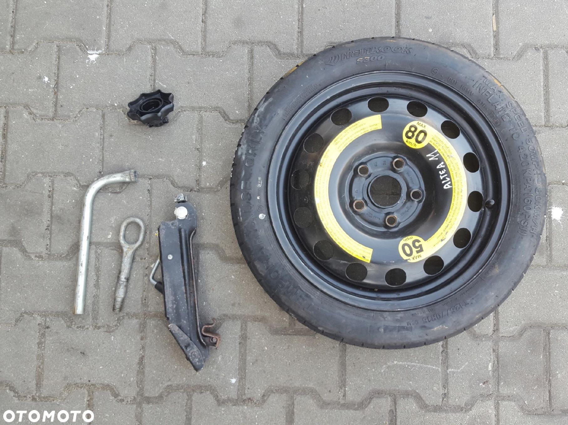 SEAT ALTEA LEON II A3 8P KOŁO DOJAZDOWE 16 5X112 LEWAREK - 1