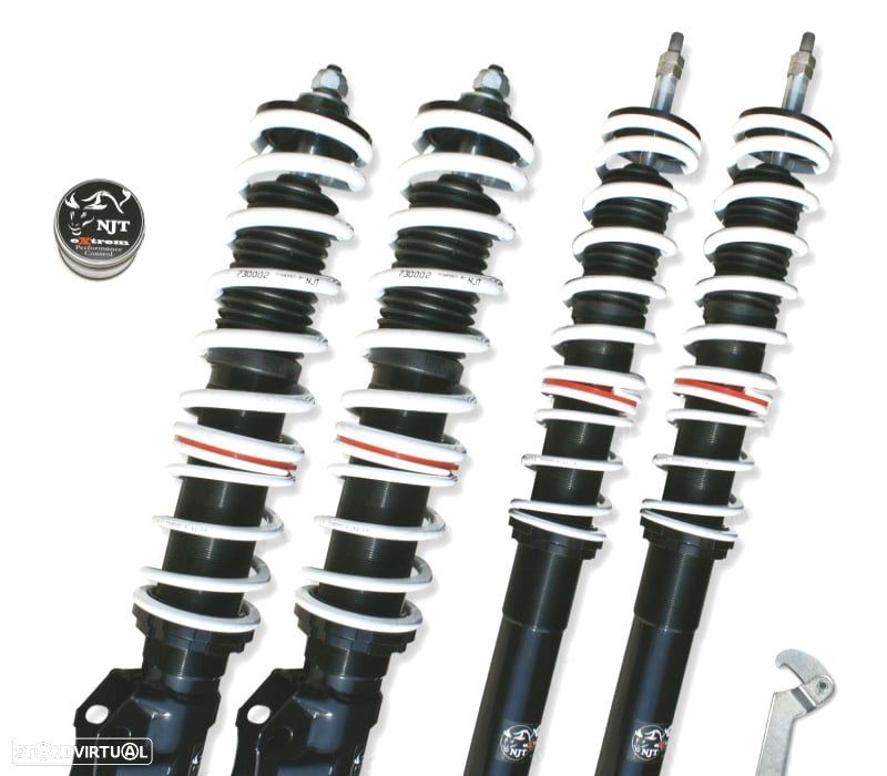 KIT SUSPENSÃO REGULÁVEL NJT EXTREM VOLKSWAGEN VW GOLF MK2 JETTA 83-91 - 1
