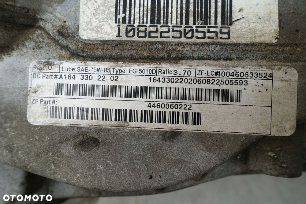 Mercedes W164 x164 gl164 4.7 5.5 v8 most przód przedni 1643302202 3.70 - 2