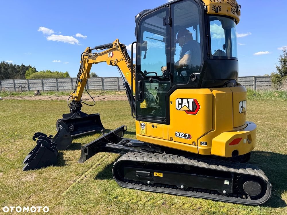 Caterpillar Minikoparka Cat 302.7 3xłyżki Skarpowa hydrL\P dodatkowe linie hydrauliczne szybkozłącze Gąsienice jak Nowe WIDŁY WIERTNICA za dopłatą - 6