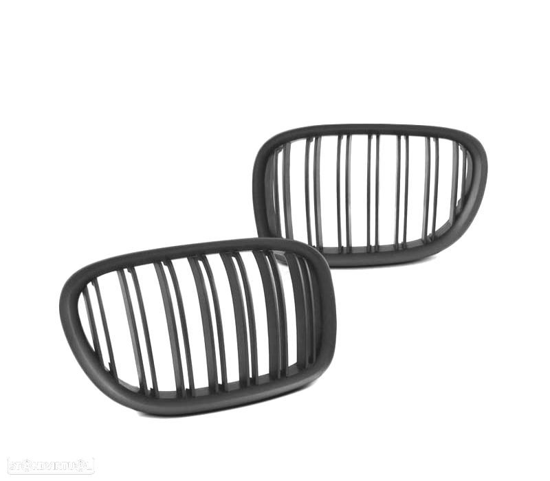 GRELHAS DESPORTIVAS BMW SERIE 7 F01 09-12 BARRA DUPLA PRETO MATE - 2