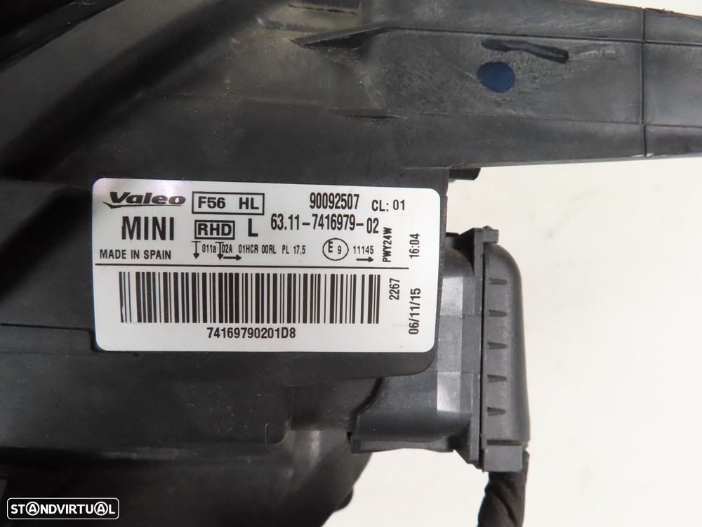Farol LED Esquerdo Usado / Original MINI MINI (F56)/MINI MINI (F55)/MINI MINI CL... - 7