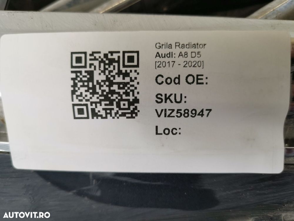 Grila Radiator Audi A8 D5 2017 2018 2019 2020 2021 2022 2023 Originala - 8