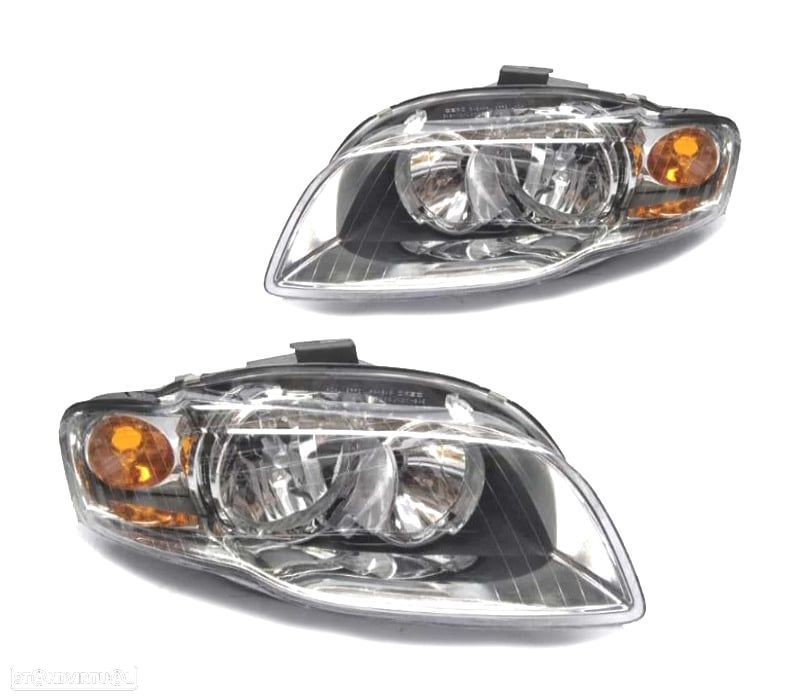 FARÓIS OPTICAS PARA AUDI A4 04-07 AMBAR - 1