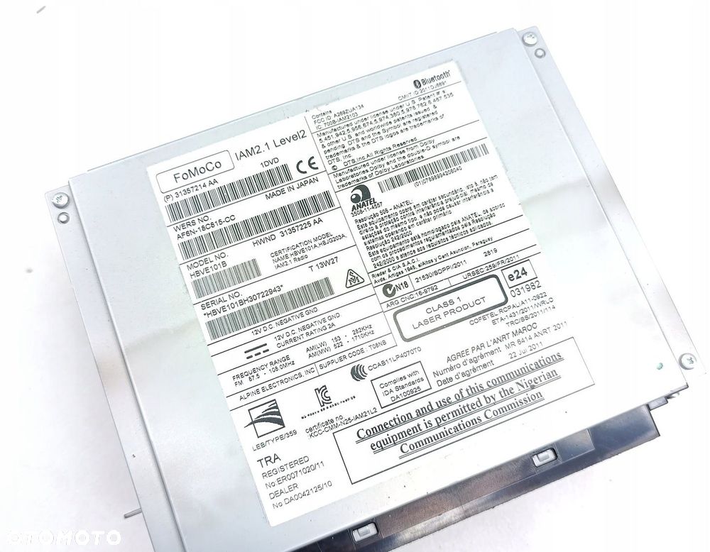 RADIO FABRYCZNE CD ZMIENIARKA VOLVO V40 II 2.0 D4 31357214 - 4
