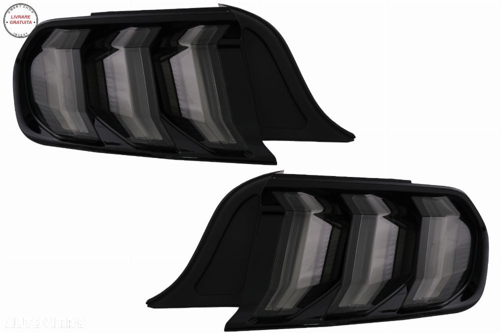 Stopuri Full LED Ford Mustang VI S550 (2015-2019) Fumuriu cu Semnal Dinamic Secven- livrare gratuita - 1