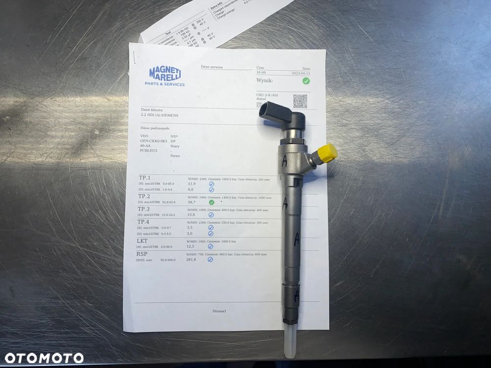 WTRYSKIWACZ TEST 2.0 TDI CK4Q 9K546 AA WTRYSK SPRAWDZONY FORD RANGER 2015- 2.2 3.2 TDCI