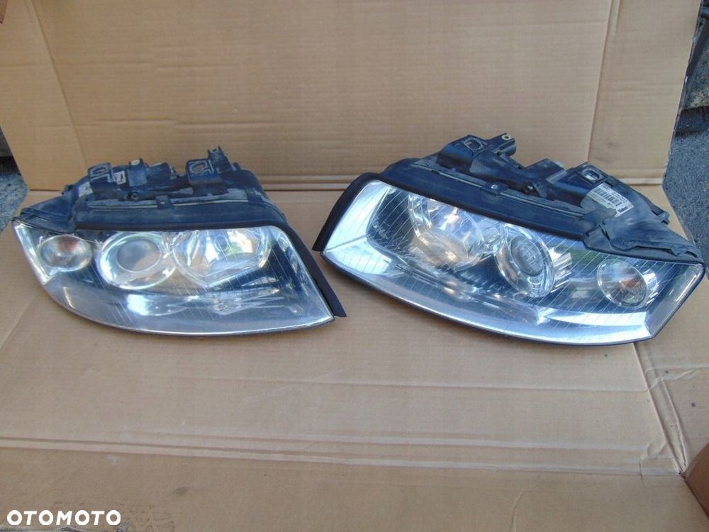 komplet lampy przód prawa lewa audi a4 b6 xenon ładne - 1