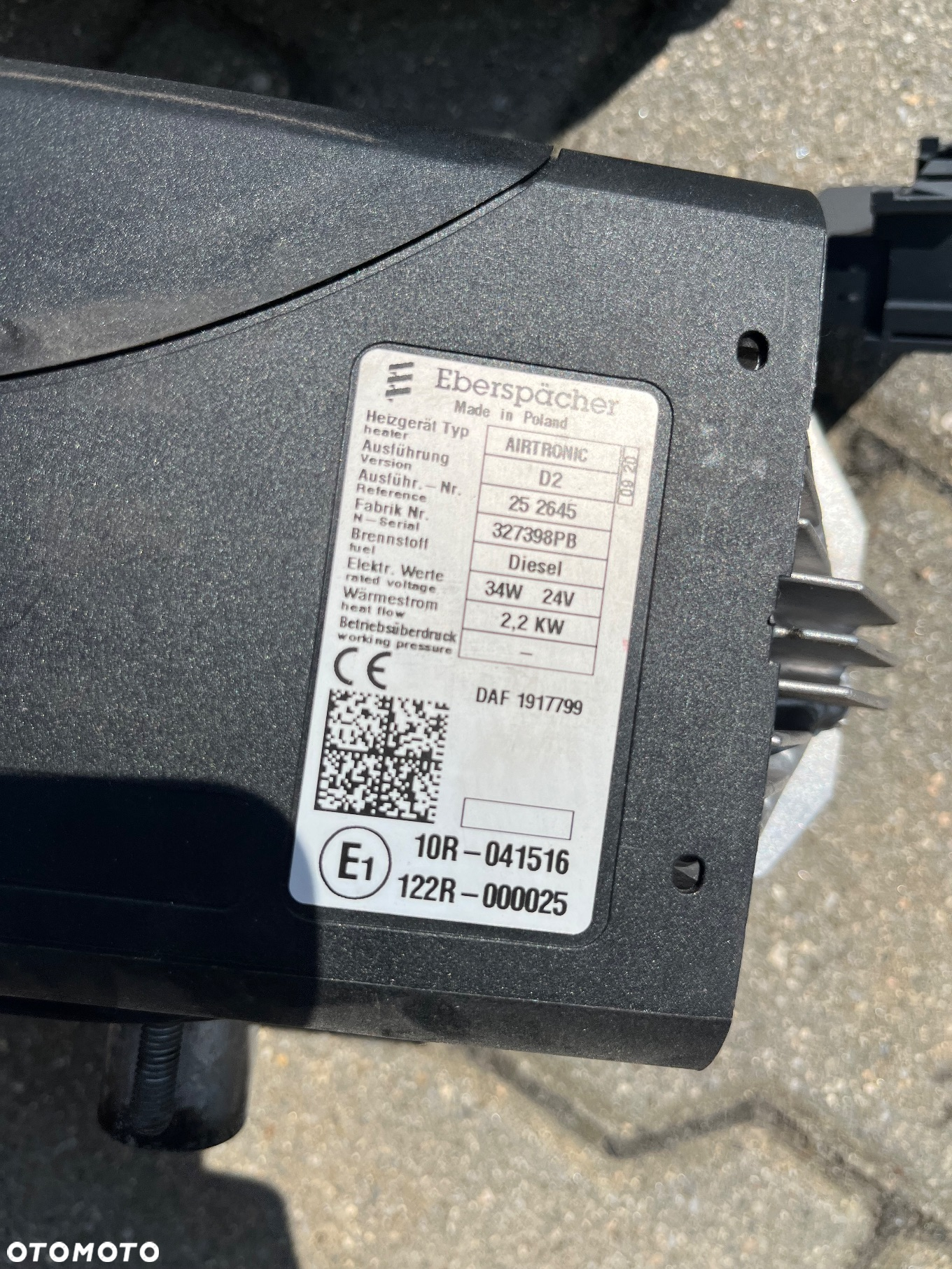 Ogrzewanie postojowe Eberspacher Airtronic D2 Webasto - 2