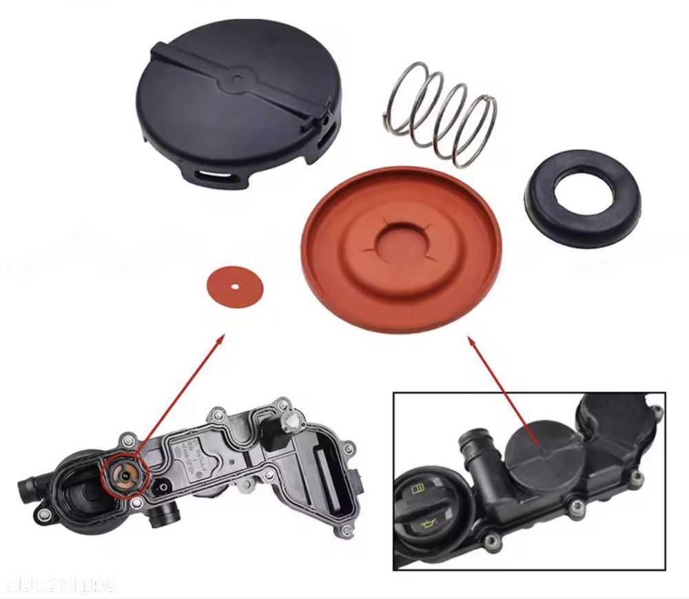 Supapa Membrana Capac Culbutori Valva Pcv Vw Audi Skoda 1.5 Tsi Tfsi - 1