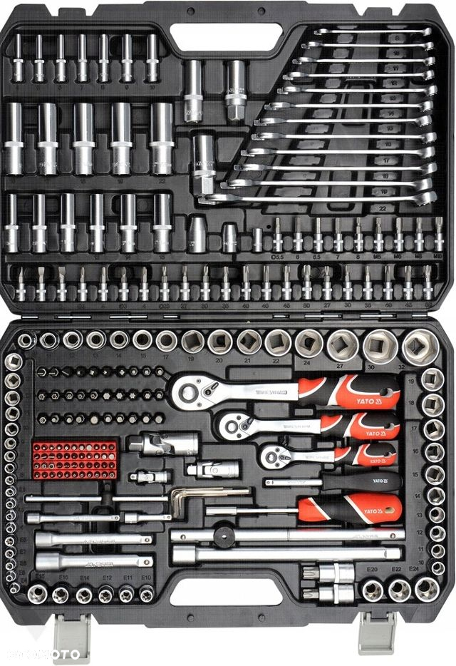 YATO KOMPLET KLUCZY ZESTAW NARZĘDZIOWY XXL 216 ELEMENTÓW KLUCZE YT-3884 1 - 3