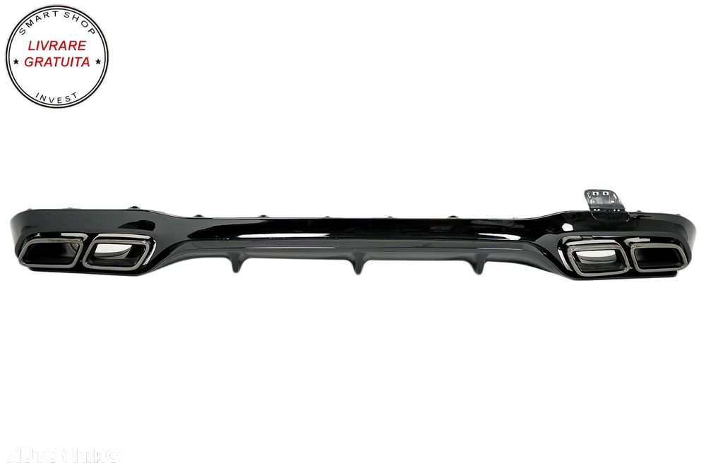 Difuzor Bara Spate cu Ornamente Toba Negre Mercedes E-Class W213 Sport Line (2016-- livrare gratuita - 1