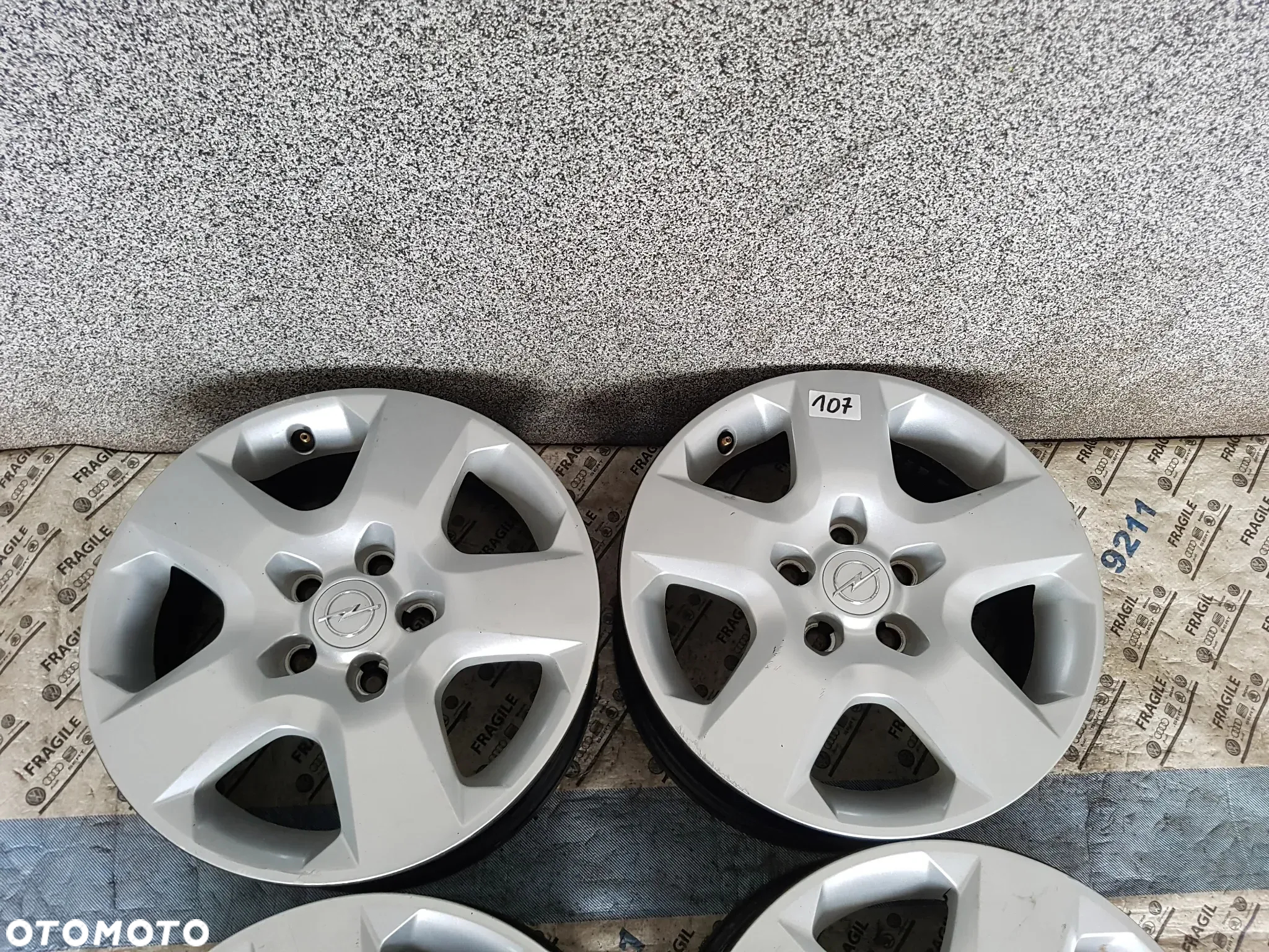 FELGI STALOWE STRUKTURALNE KOŁPAKI OPEL  5x110 6,5JX16 ET39 ASTRA H MERIWA B ZAFIRA B VECTRA C - 9