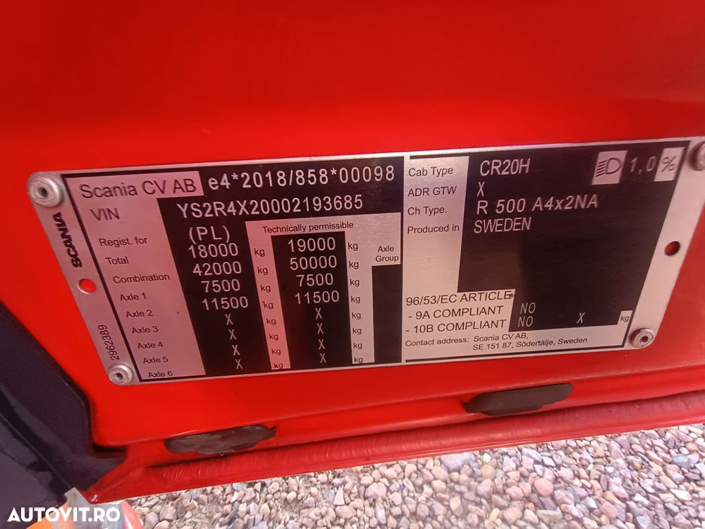 Scania R 500 / RETARDER / 2022 / 2 REZERVORE 1300 L - 37