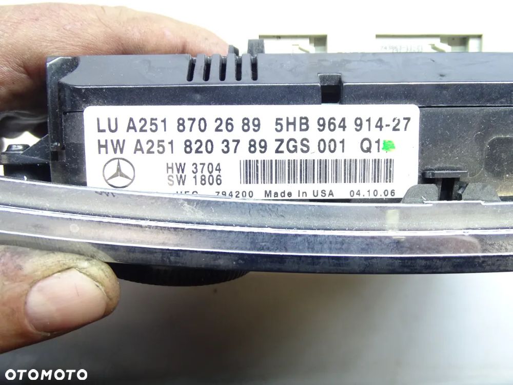 MB GL X164 Panel klimatyzacji 2518702689 - 3