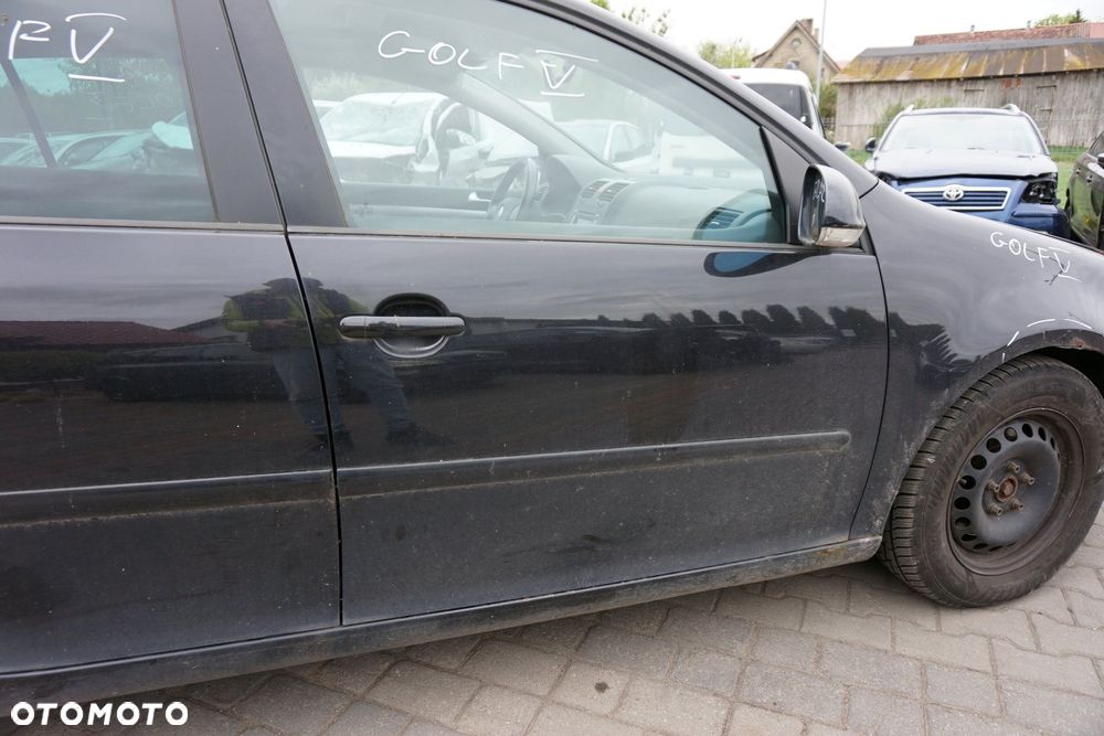 DRZWI PRZEDNIE PRAWE GOLF V 5D HB LC9Z  CZARNY VOLKSWAGEN 2003-2009 - 2
