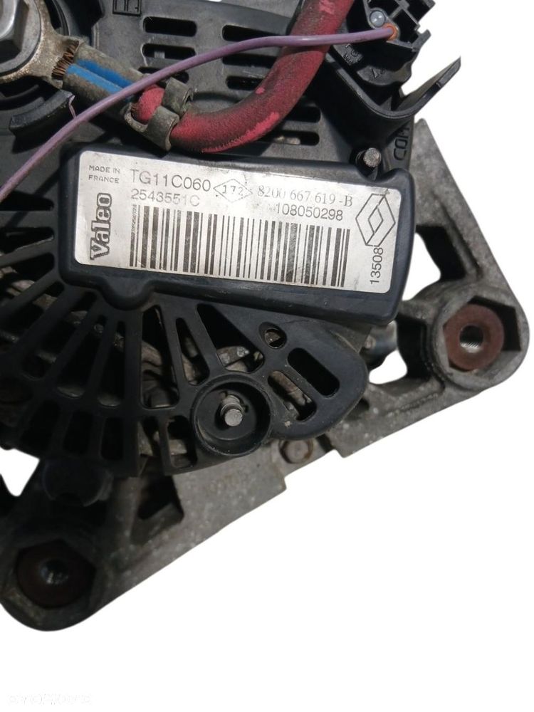 ALTERNATOR RENAULT MEGANE II 1.6 16V 8200667619 TG11C060 2543551C - 4