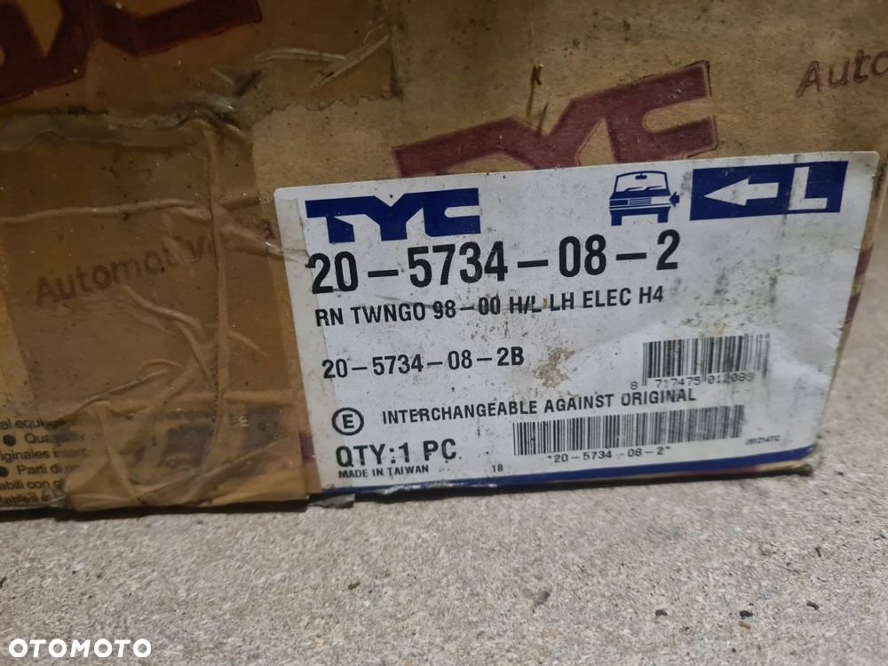 reflektor lampa lewa przód 20-5734-08-2 renault twingo - 2