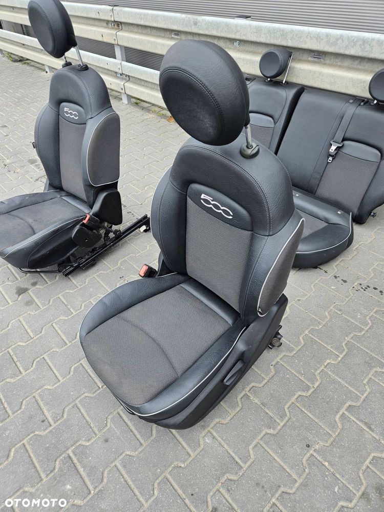 fotele wnętrze półskóra tapicerka fiat 500x - 7